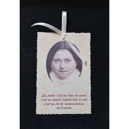 Carte ruban - Sainte Thérèse MsC25